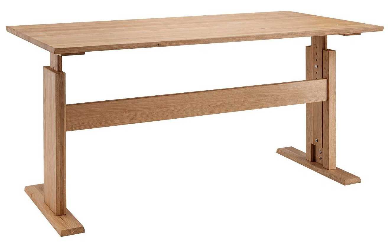 hhenverstellbarer Schreibtisch Holz massiv