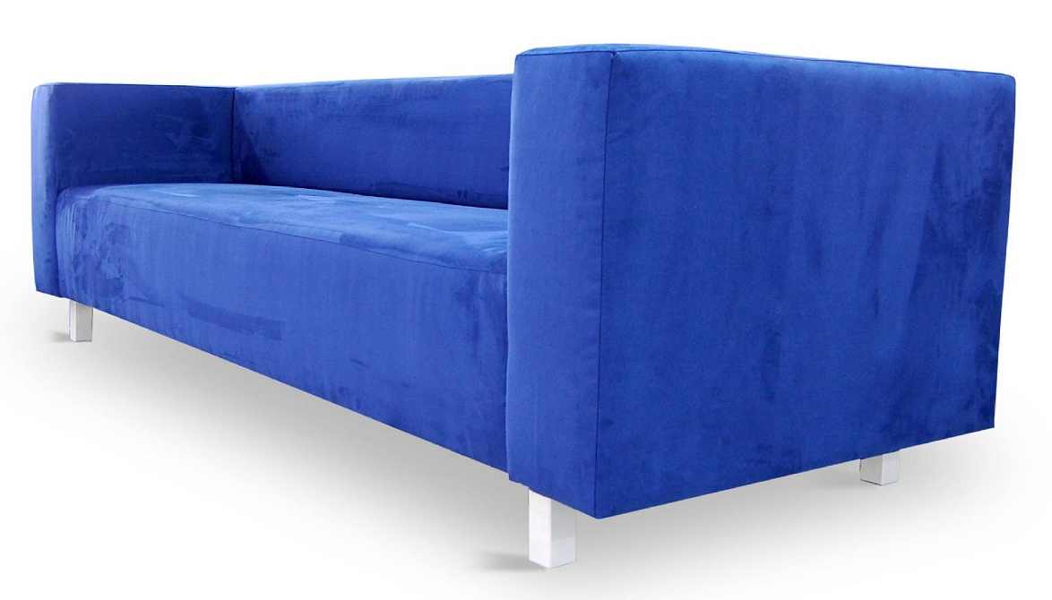 blaues Sofa im Bauhausstil
