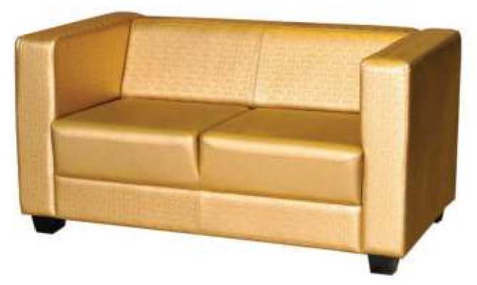 Sofa 2-Sitzer Gold-Gelb