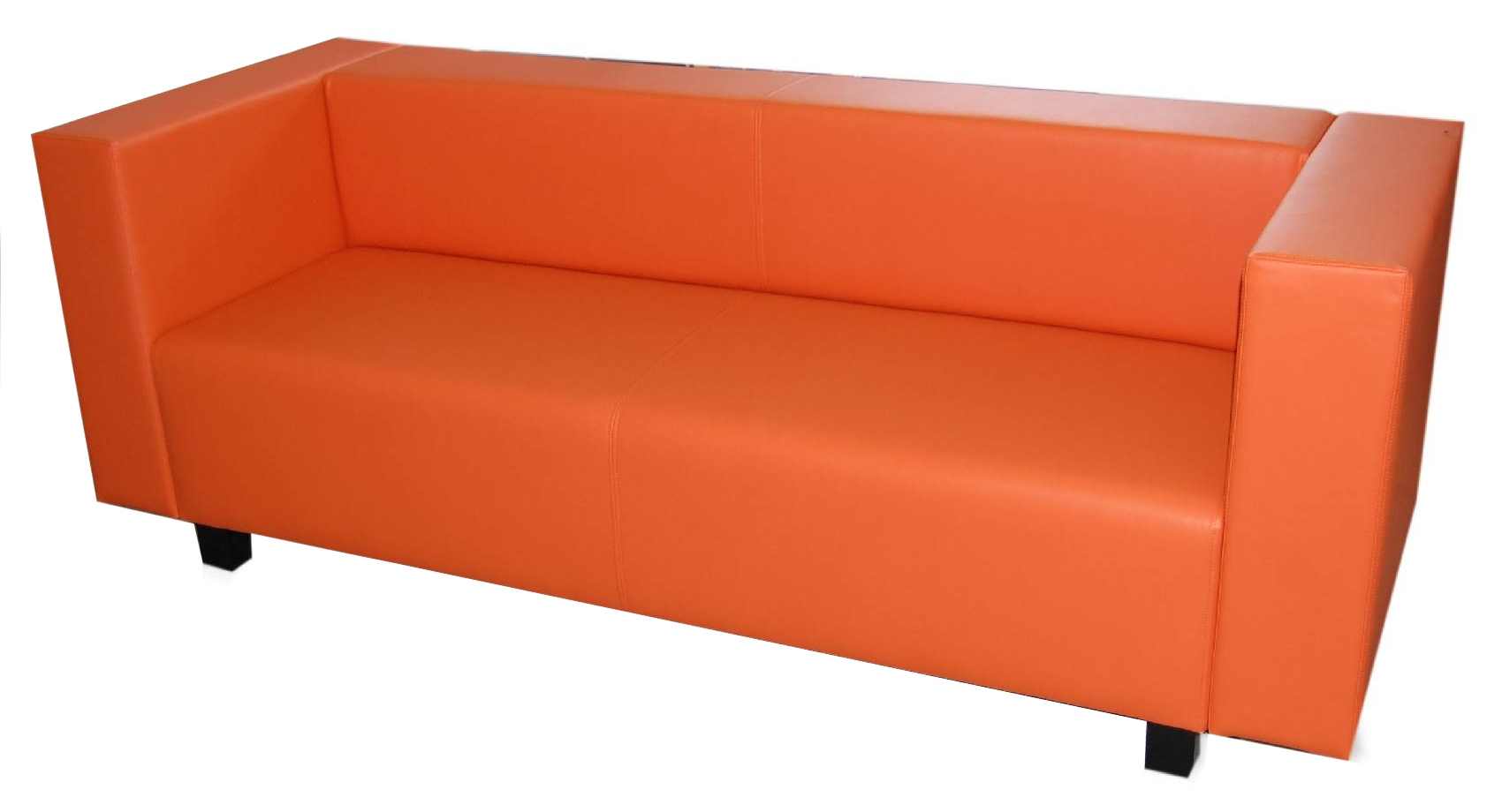 Bauhaus Sofa Orange Samt 2-Sitzer